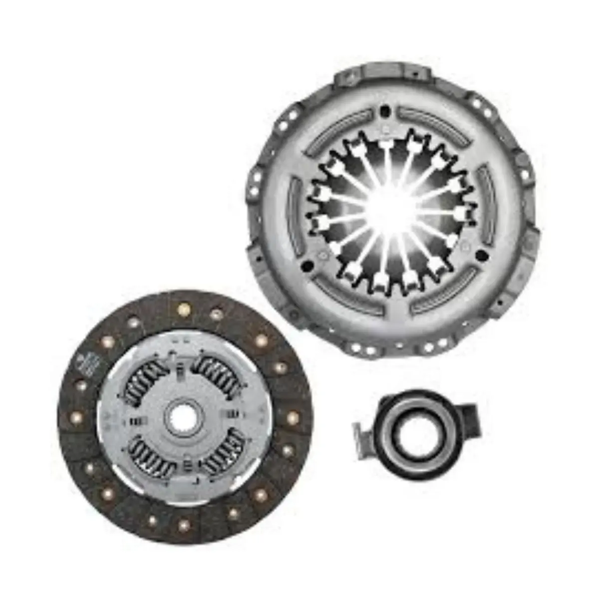 Kit de embreagem industrializado pronto para aplicação em oficinas mecânicas de Minas Gerais.